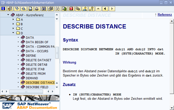 ABAP-Schlüsselwortdokumentation