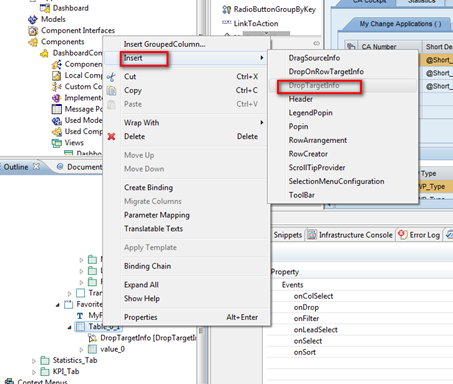 Web Dynpro Java Zieltabelle: Insert -> DropTargetInfo