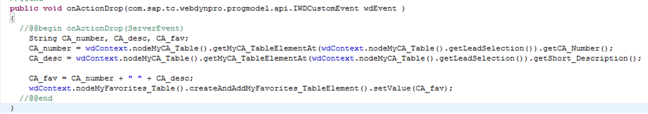 Web Dynpro Java Eintrag auslesen und neuen String setzen