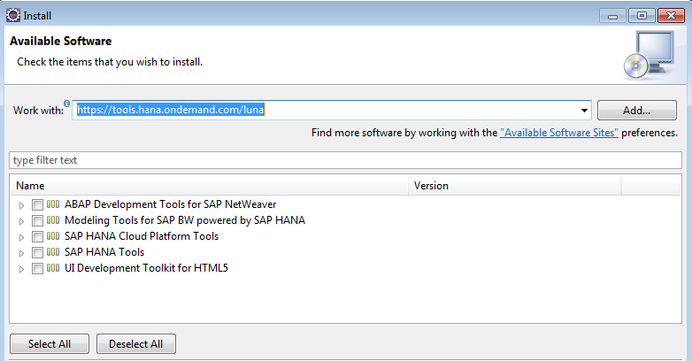 sap plugins für eclipse