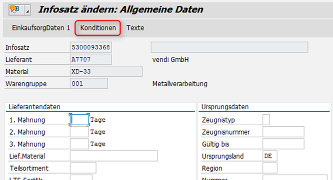 ME11-Konditionen