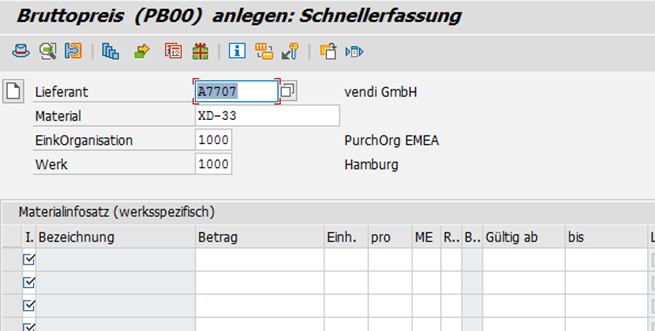 SAP MM Konditionen: MEK1