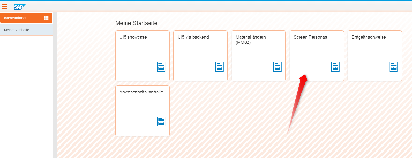 Fiori Framework Page mit SAP Screen Personas