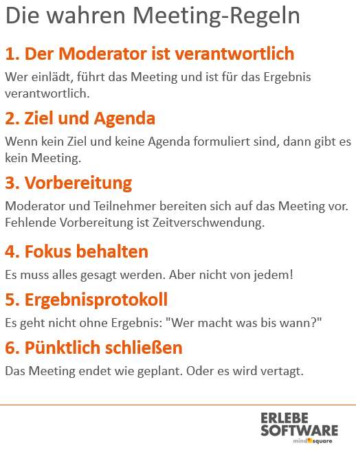 Die wahren Meeting-Regeln