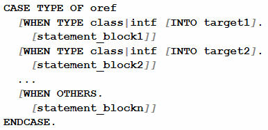 SAP NetWeaver 7.5: Syntax von CASE TYPE OF