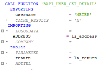 Benutzerpflege in SAP: Funktionsbaustein BAPI_USER_GET_DETAIL
