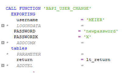 Benutzerpflege in SAP: Funktionsbaustein BAPI_USER_CHANGE