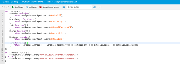 SAP Screen Personas: onLoad Event des Flavors