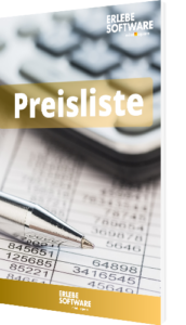 Die Preisliste von Erlebe Software