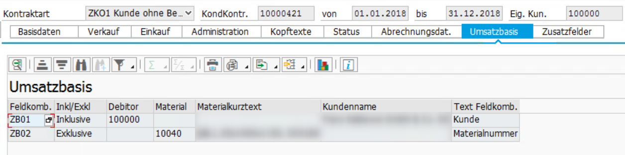 SAP CCS/CCM - Umsatzbasispflege im Konditionskontrakt