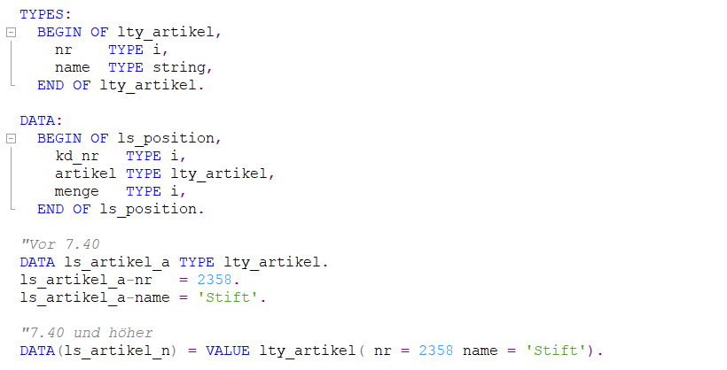 Value Operator Beispielcode