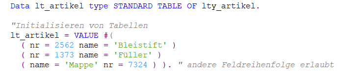 Value Operator Beispielcode #3
