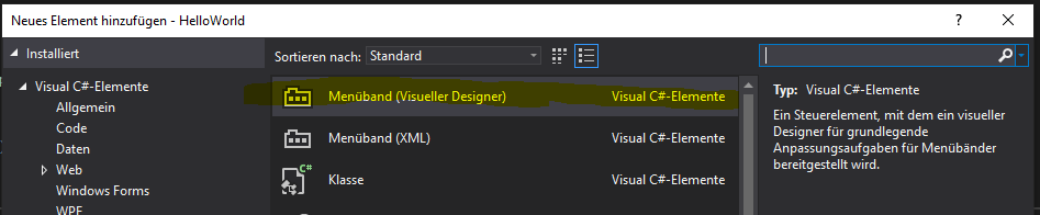 Excel Add-In - Menüband einfügen