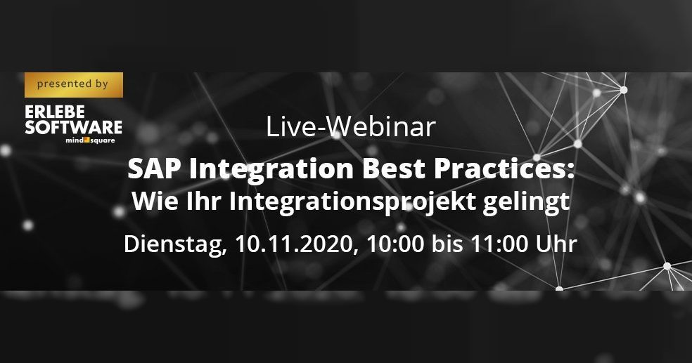 Live-Webinar Am 10.11.: „Wie Ihr SAP-Integrationsprojekt Gelingt“