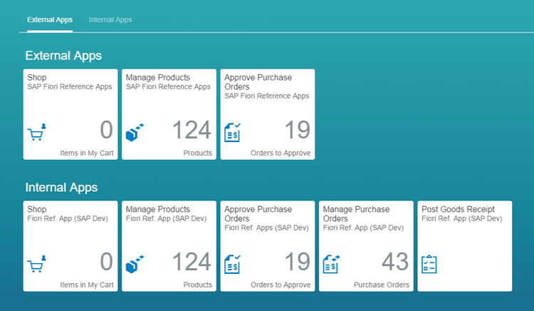 Homepage bei SAP Fiori Launchpad